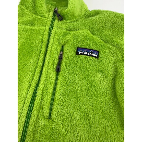 Patagonia R2 Fleece Jacket Bright Neon Green Full Zip Polartec Womens Medium - Picture 4 of 13